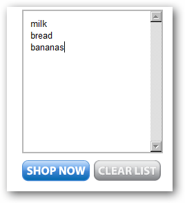 NJ grocery delivery list