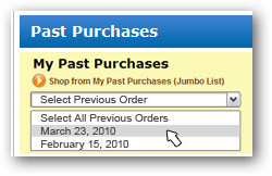 previous NJ grocery delivery order
